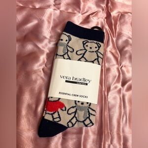 NWT Vera Bradley Teddy Bear Socks